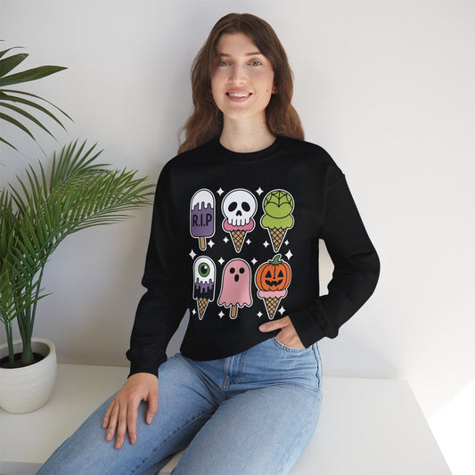 Horror Movie Summer Popsicle Halloween Ice Cream Summer-ween Sweatshirt for Men Women