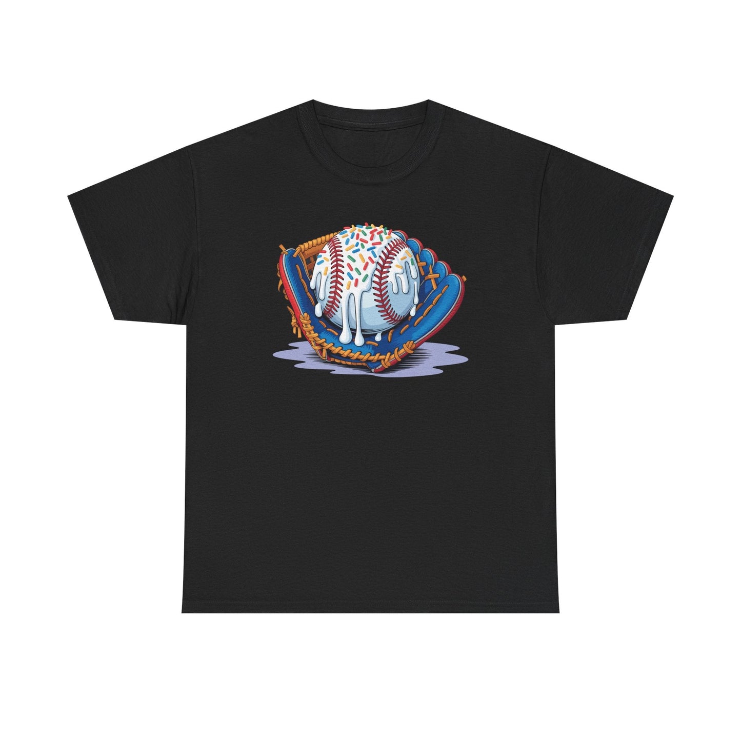 Baseball Drip Ice Cream Sprinkles Baseball Glove T-Shirt