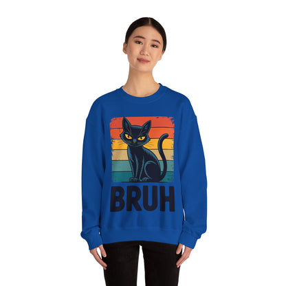Funny Cat Bruh For Teens Boys Girls Men Women Meme Graphic Sweatshirt