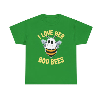 I Love Her Boo Bees Couples Halloween Adult Costume His Men T-Shirt