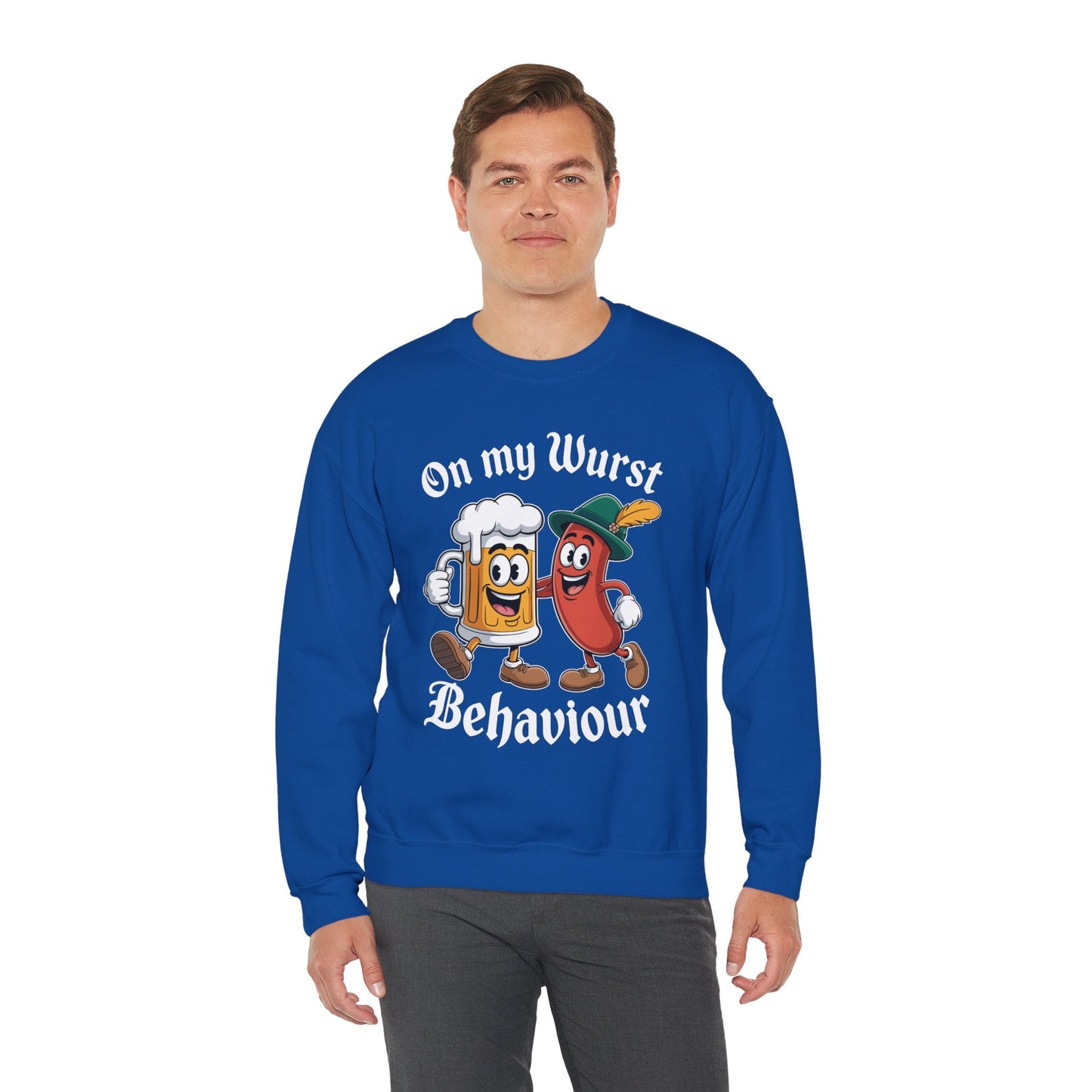 Oktoberfest On My Wurst Behaviour German Beer Sausage Adults Sweatshirt