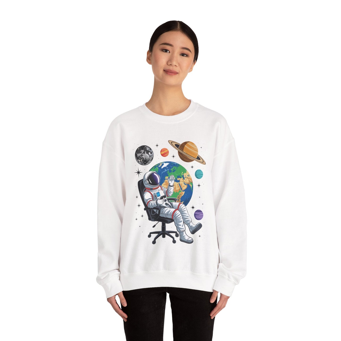 Astronaut Gamer Space Gaming System Planets Sweatshirt