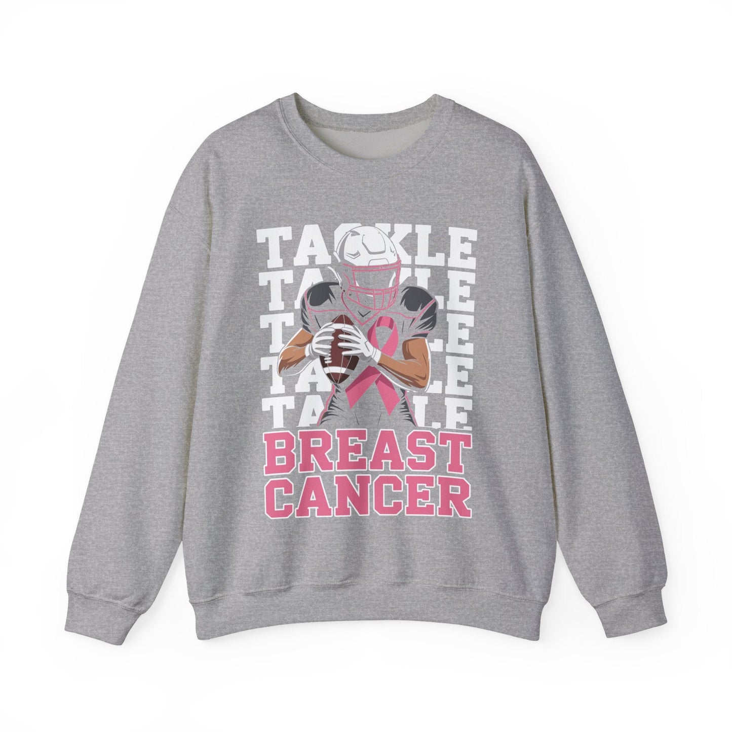Tackle Football Breast Cancer Awareness Pink Ribbon Sweatshirt