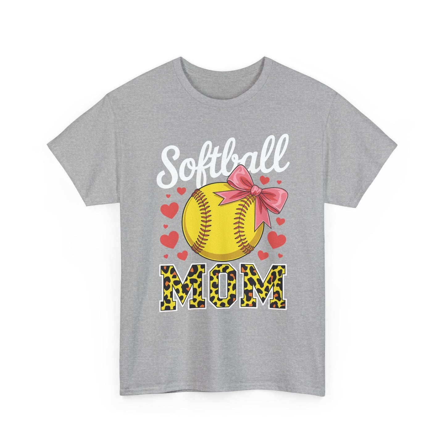 Softball Mom Headband Leopard Softball Ball Mothers Day Mama T-Shirt