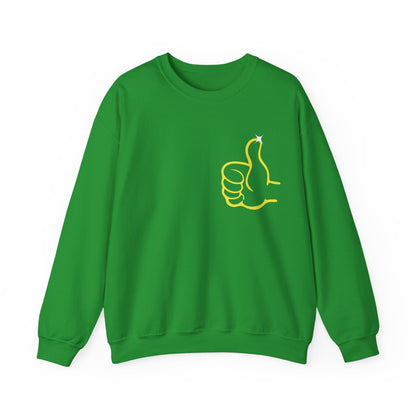 Funny Thumbs Up Emoji Graphic Positive Vibes Sweatshirt