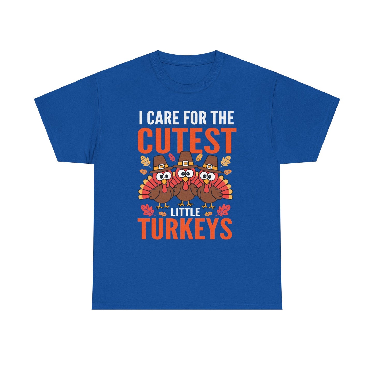 Care For Little Turkeys Nurse Fall Thanksgiving Scrub Top T-Shirt