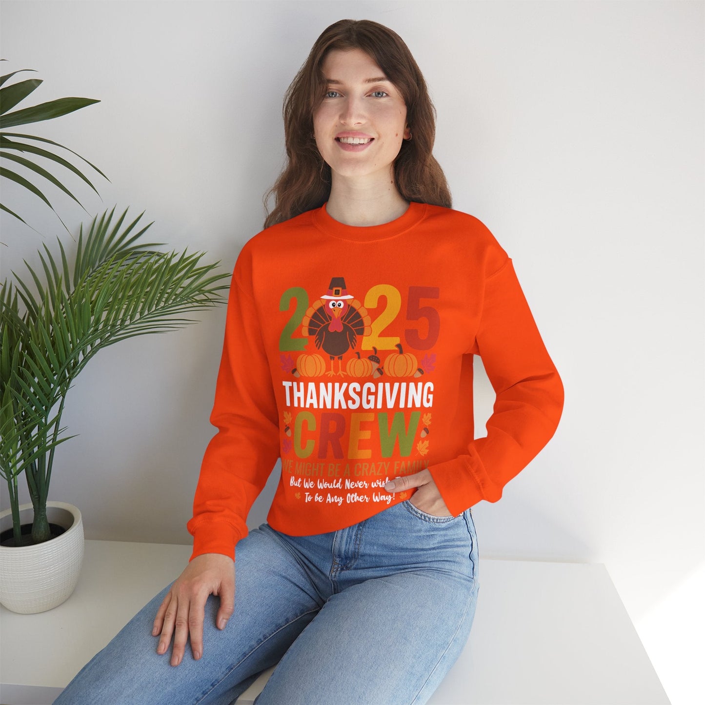 Family Thanksgiving 2025 Thanksgiving Crew Turkey Matching Sweatshirt