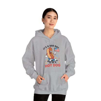 Its A Bad Day To Be A Hot Dog Funny meme HotDog usa flag Men Women Hoodie