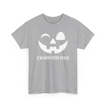 Im With Peter Couple Halloween Adult Eater Pumpkin T-Shirt