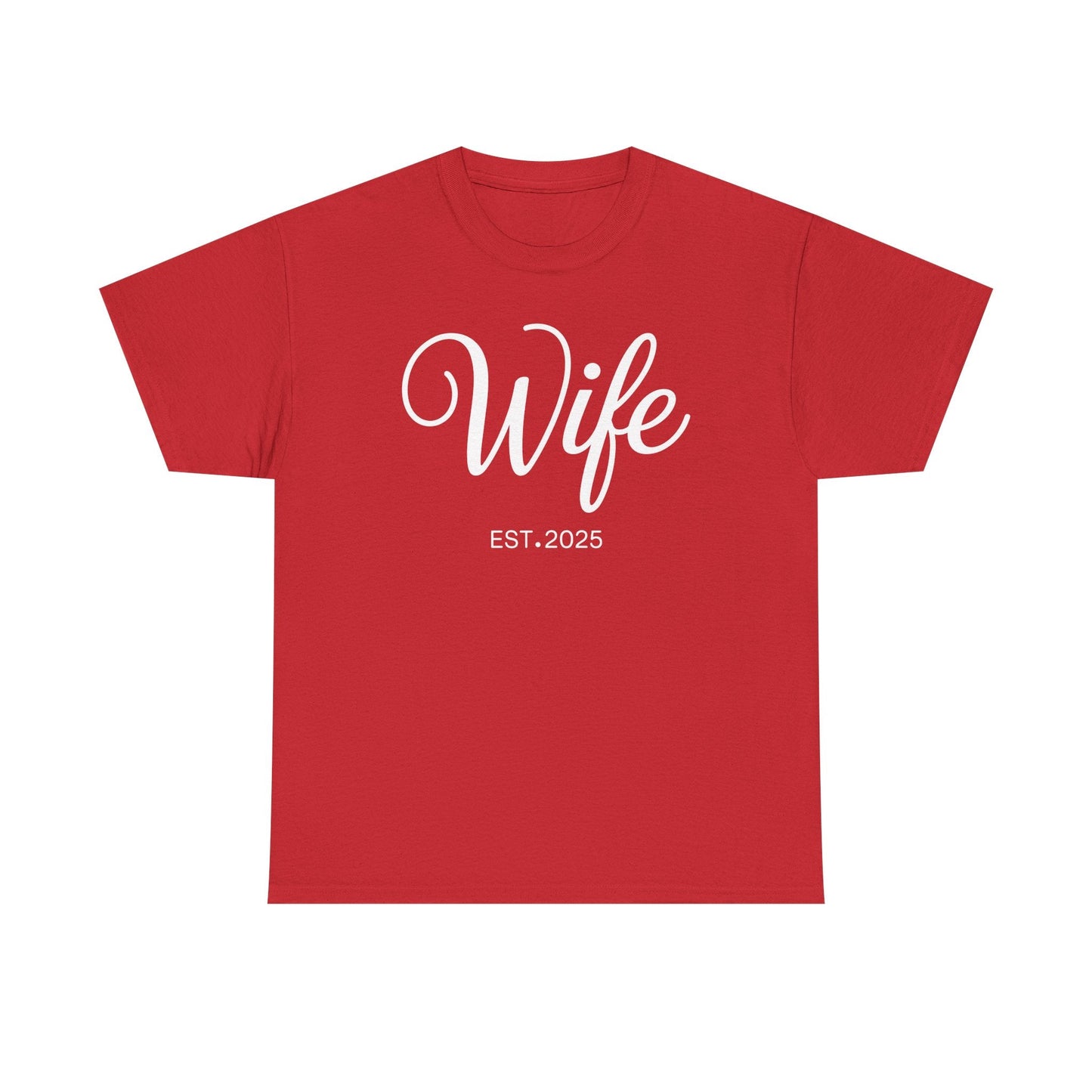 Wife Est 2025 Just Married Honeymoon Wedding Couples T-Shirt