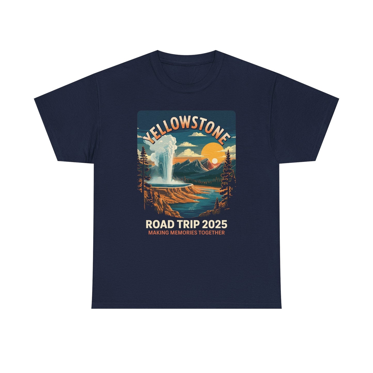 Yellowstone Family Road Trip 2025 National Park Outdoor T-Shirt