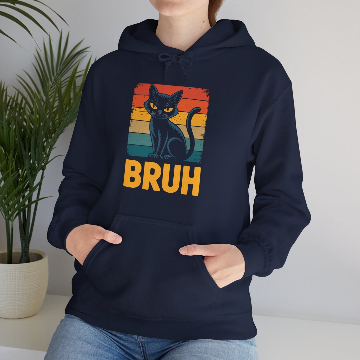 Funny Cat Bruh For Teens Boys Girls Men Women Meme Graphic Hoodie