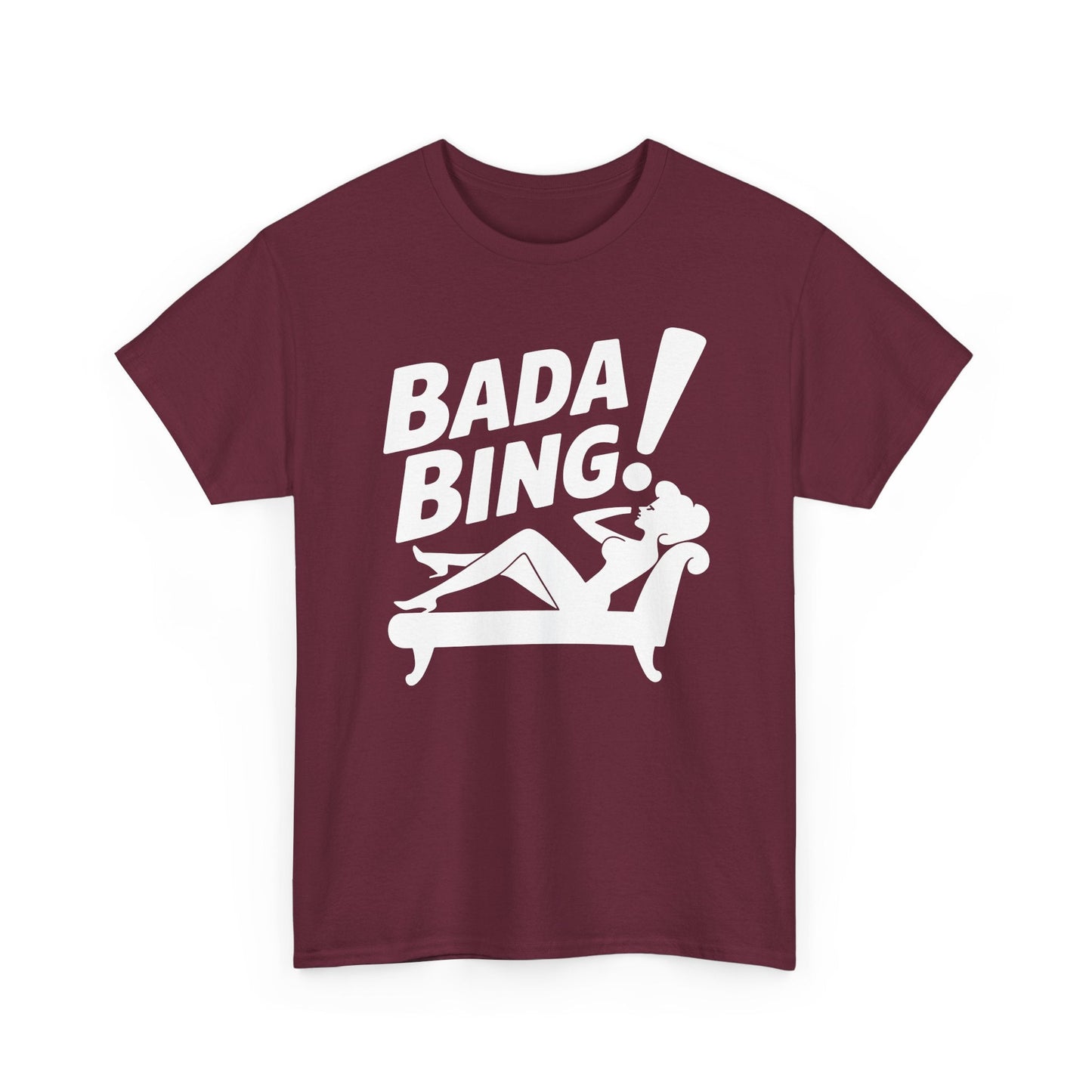 Funny Vintage Bada Sarcastic Bing Retro Sexy Girl Bada Bam T-Shirt