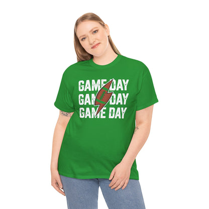 Vintage Game Day Football Lightning Bolt Funny Team Sport T-Shirt