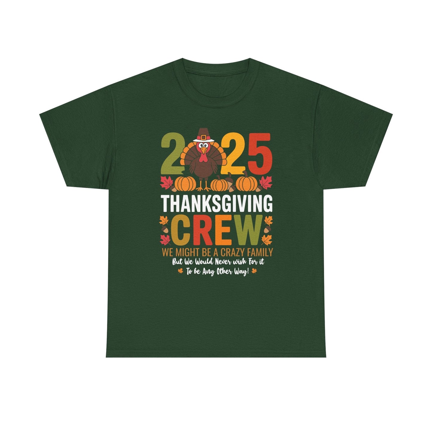 Family Thanksgiving 2025 Thanksgiving Crew Turkey Matching T-Shirt