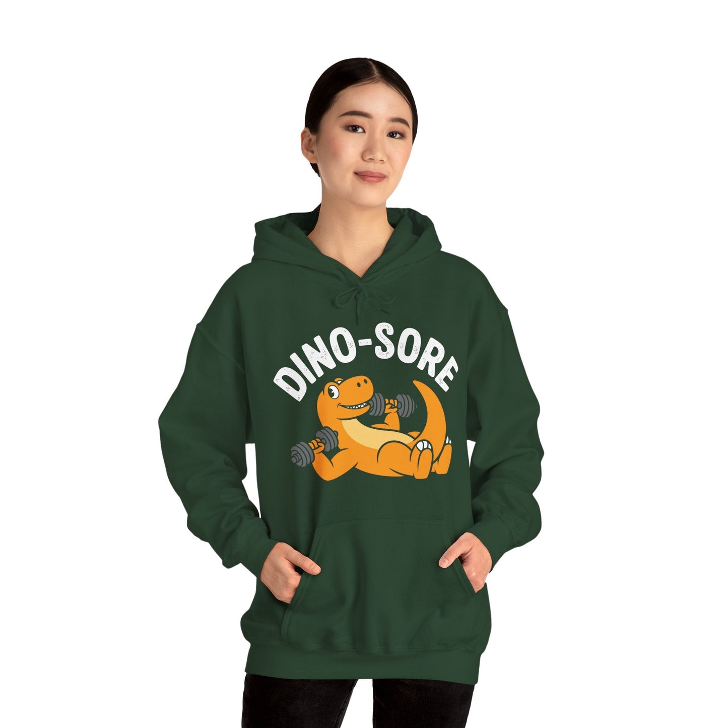 Gym Workout Dino Sore Exercise Fitness Boys Women Men Hoodie