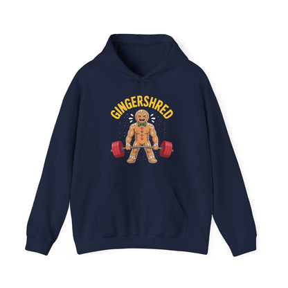 Funny Gingershred Gingerbread Man Gym Bodybuilding Christmas Hoodie