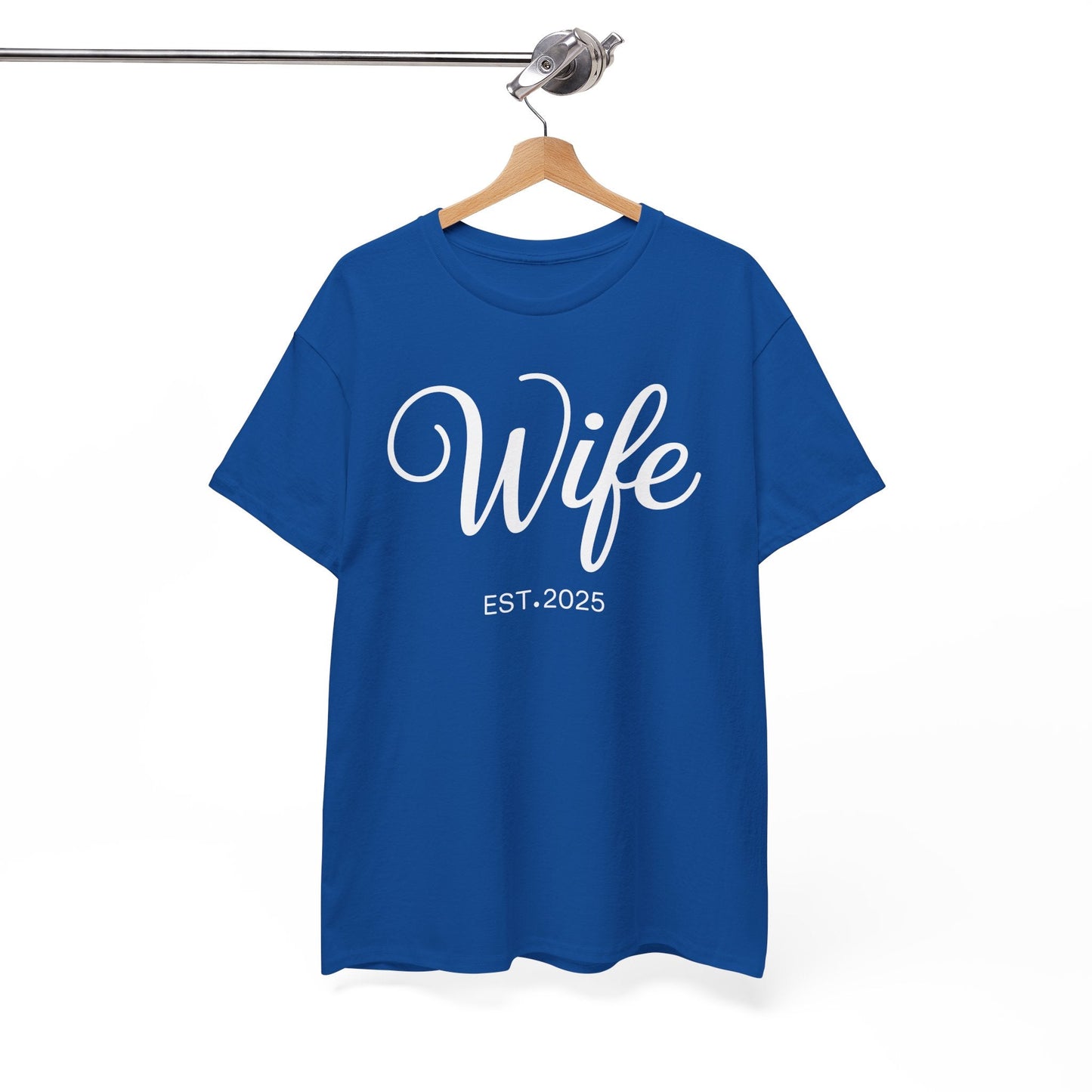 Wife Est 2025 Just Married Honeymoon Wedding Couples T-Shirt