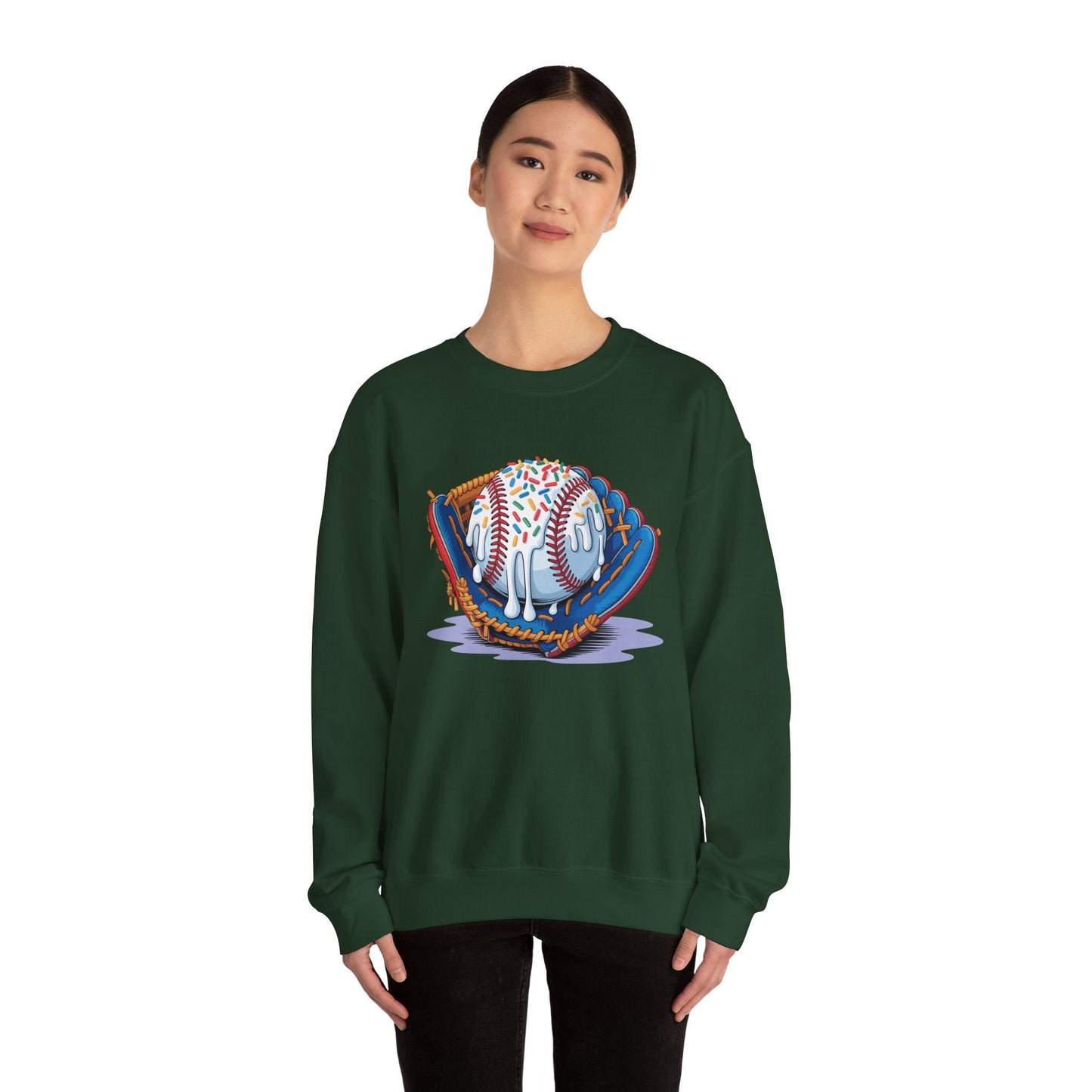 Baseball Drip Ice Cream Sprinkles Baseball Glove Sweatshirt