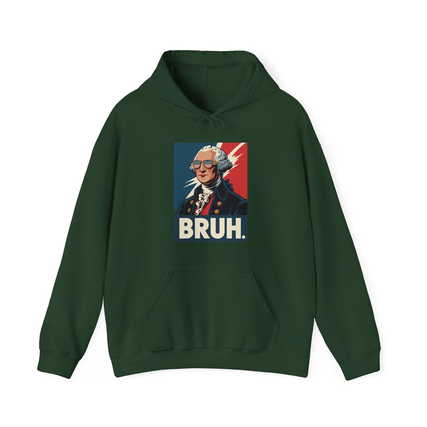 4th Of July 2025 George Washington Bruh. Meme Patriotic Hoodie