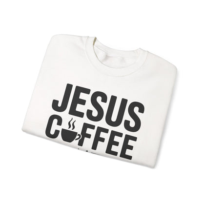 Christian Jesus, Coffee, Cats - Religous Cat Caffeine Lover Sweatshirt