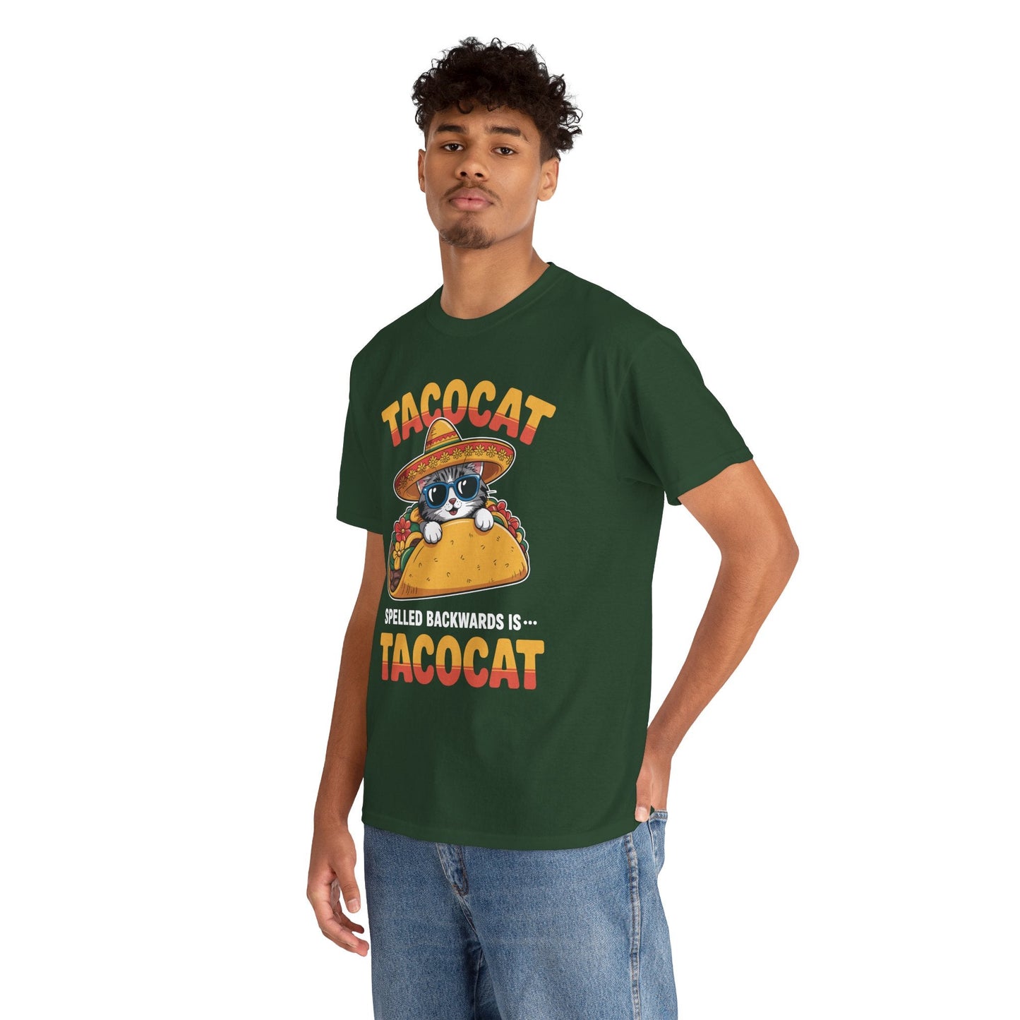 Tacocat Spelled Backwards Taco Cat Cinco De Mayo T-Shirt Men Women