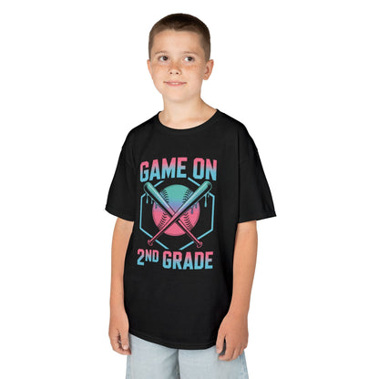 2nd Grade Back to School Baseball Drip Ice Cream Game On Kid T-Shirt