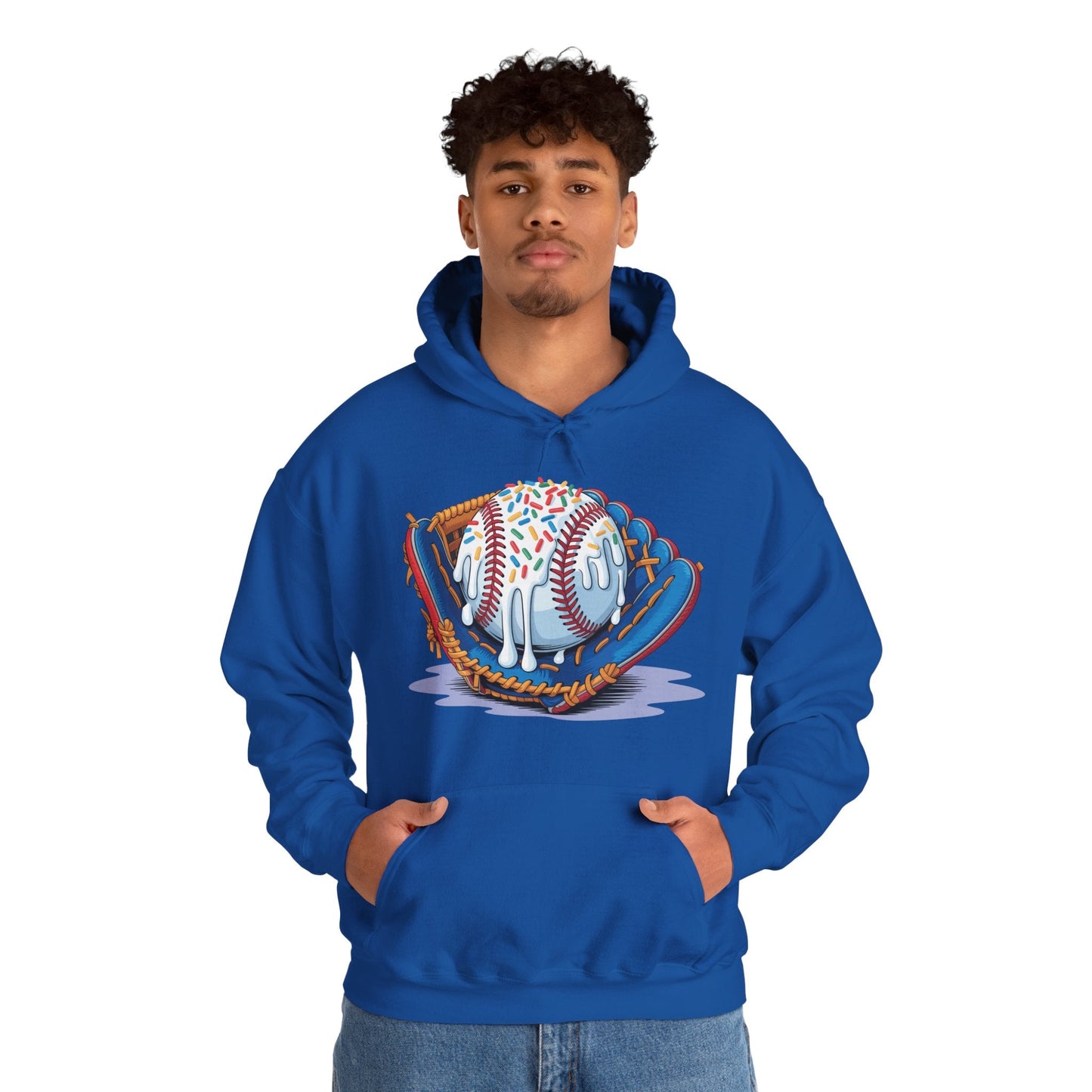 Baseball Drip Ice Cream Sprinkles Baseball Glove Hoodie
