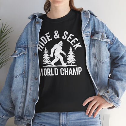 Bigfoot Hide And Seek World Champion Sasquatch Retro Vintage T-Shirt