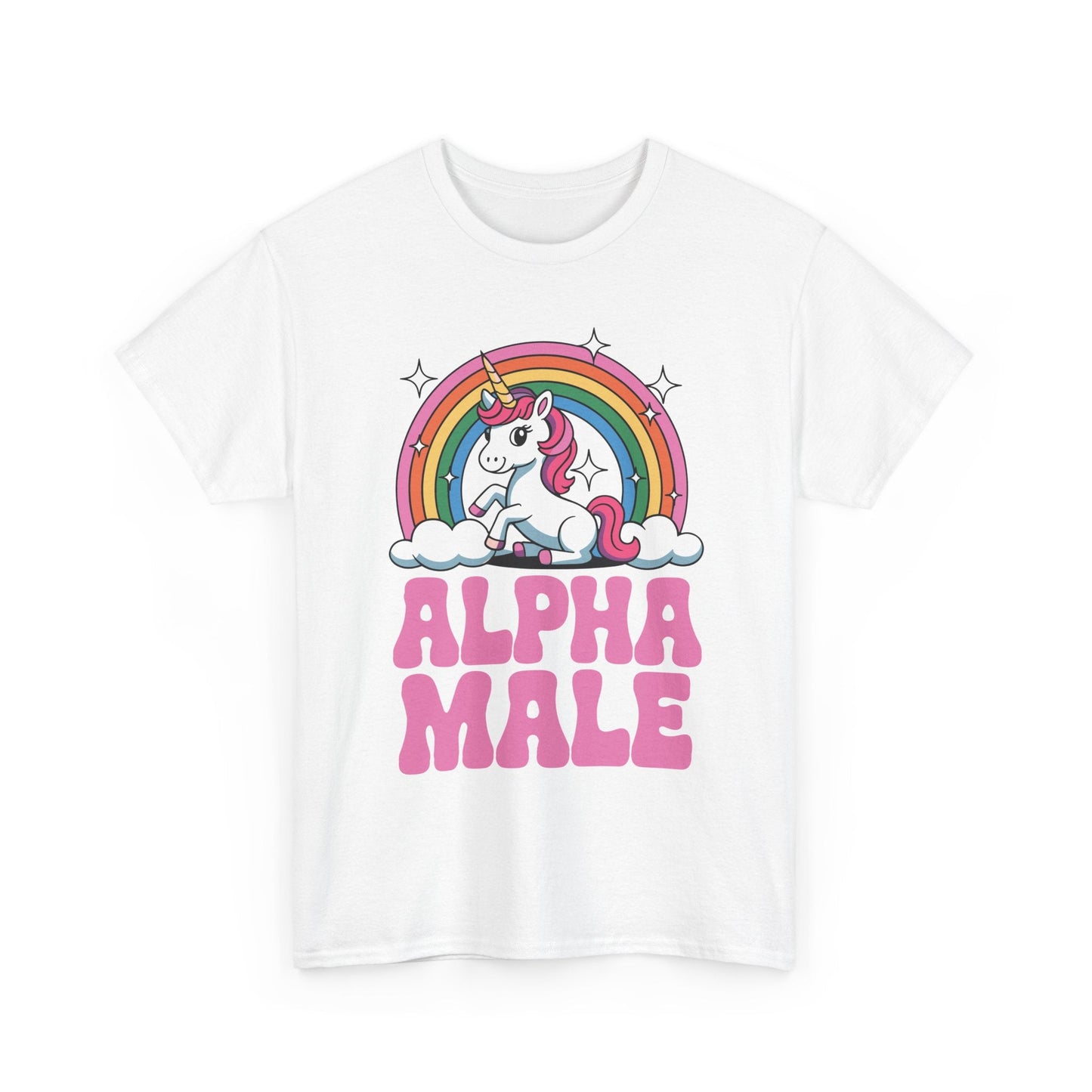 Funny Alpha Male Unicorn Sarcastic Ironic Weird Y2K Humor T-Shirt