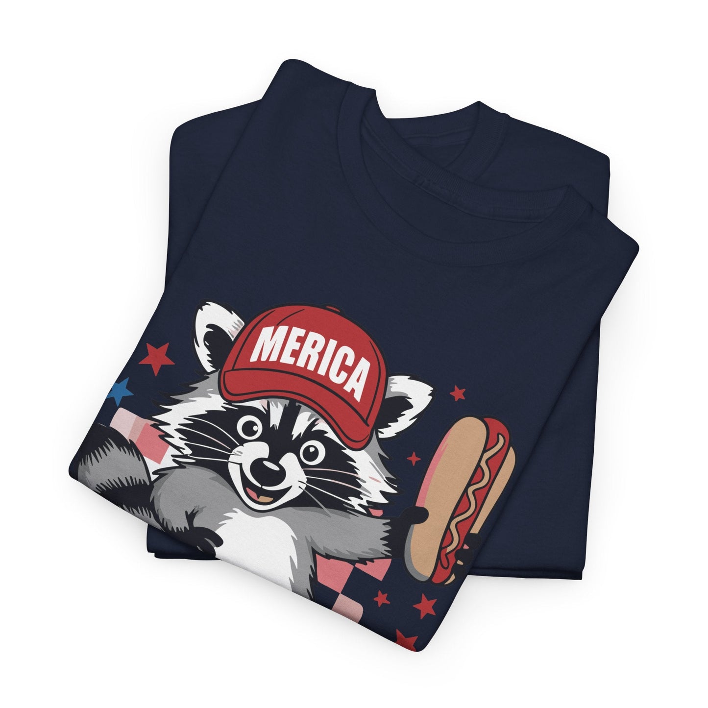 Red White And Feral Raccoon 4th of July Saying Meme T-Shirt