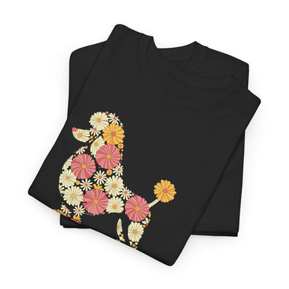 Funny Floral Flower Poodle Mom Grandma Womens Mothers Day T-Shirt