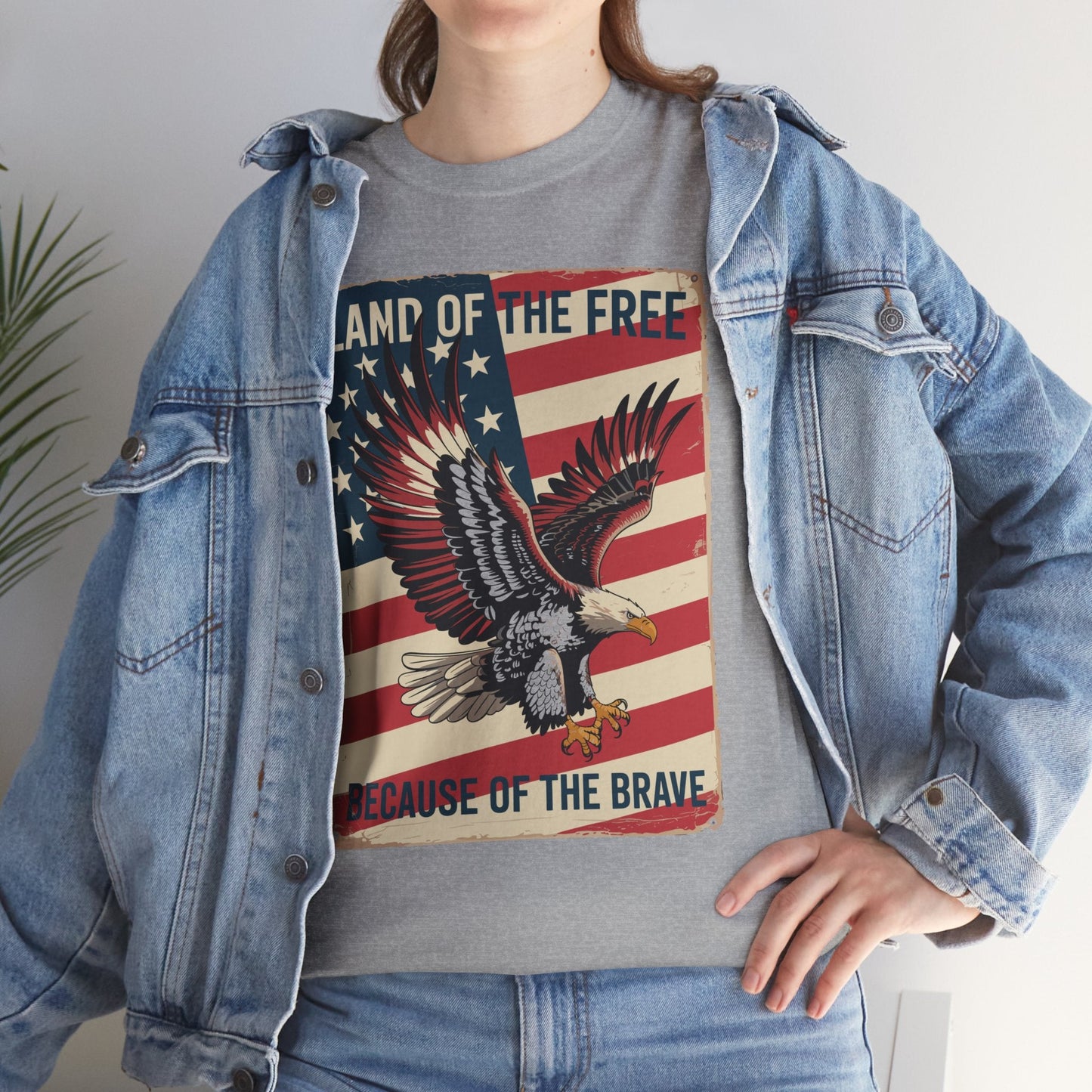 America Eagle Land of the Free Because of the Brave T-Shirt