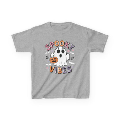 Spooky Vibes Ghost Retro Groovy Halloween Kids T-Shirt
