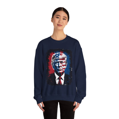 President Trump Portrait 4th July Sweatshirt