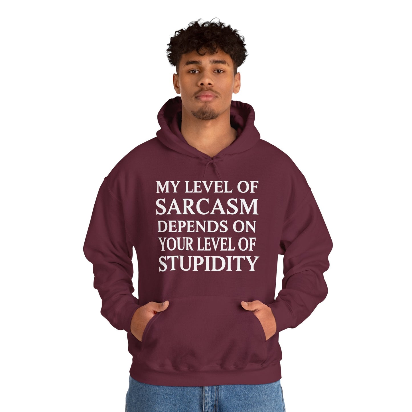 Funny Sarcastic Humor My Level of Sarcasm Sarcastic Quote Hoodie