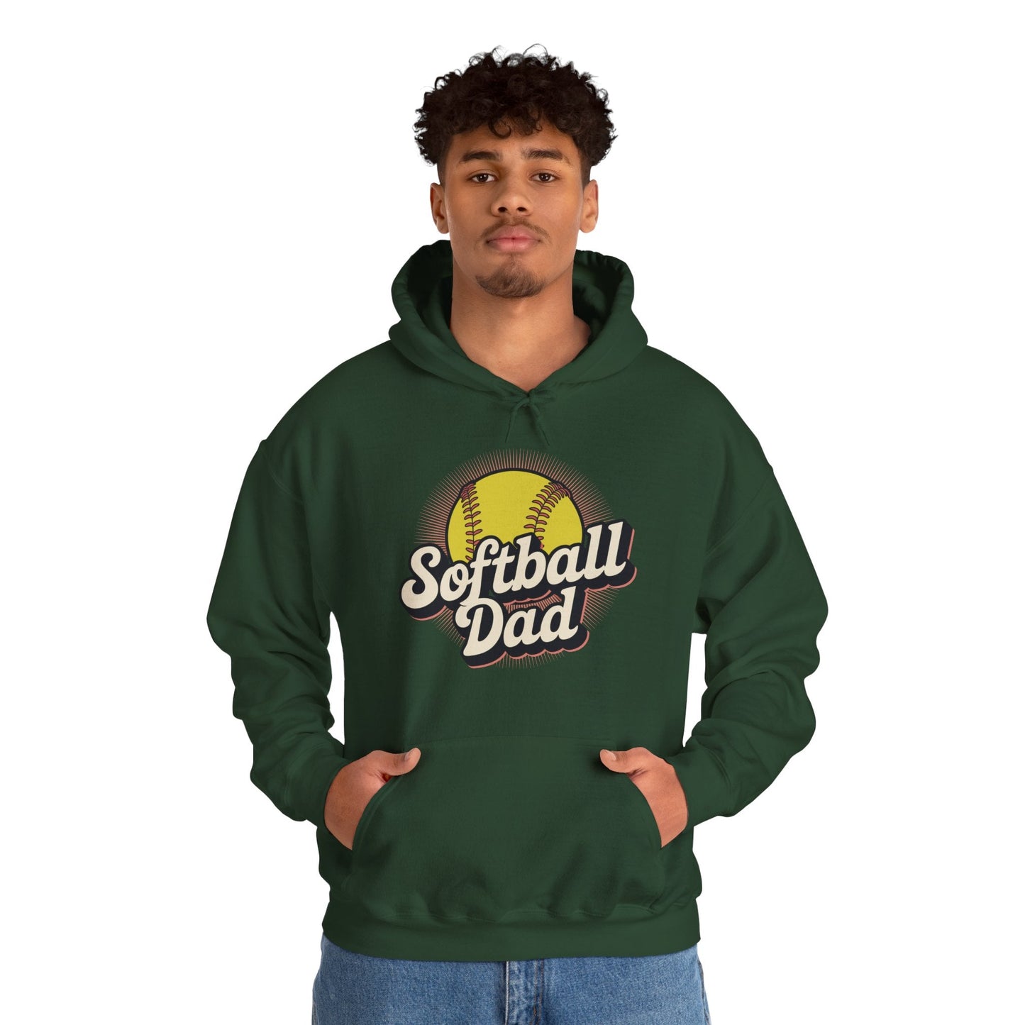 Funny Fathers Day Softball Dad Gift From Daughter Son Wife Hoodie