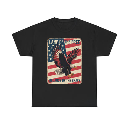 America Eagle Land of the Free Because of the Brave T-Shirt