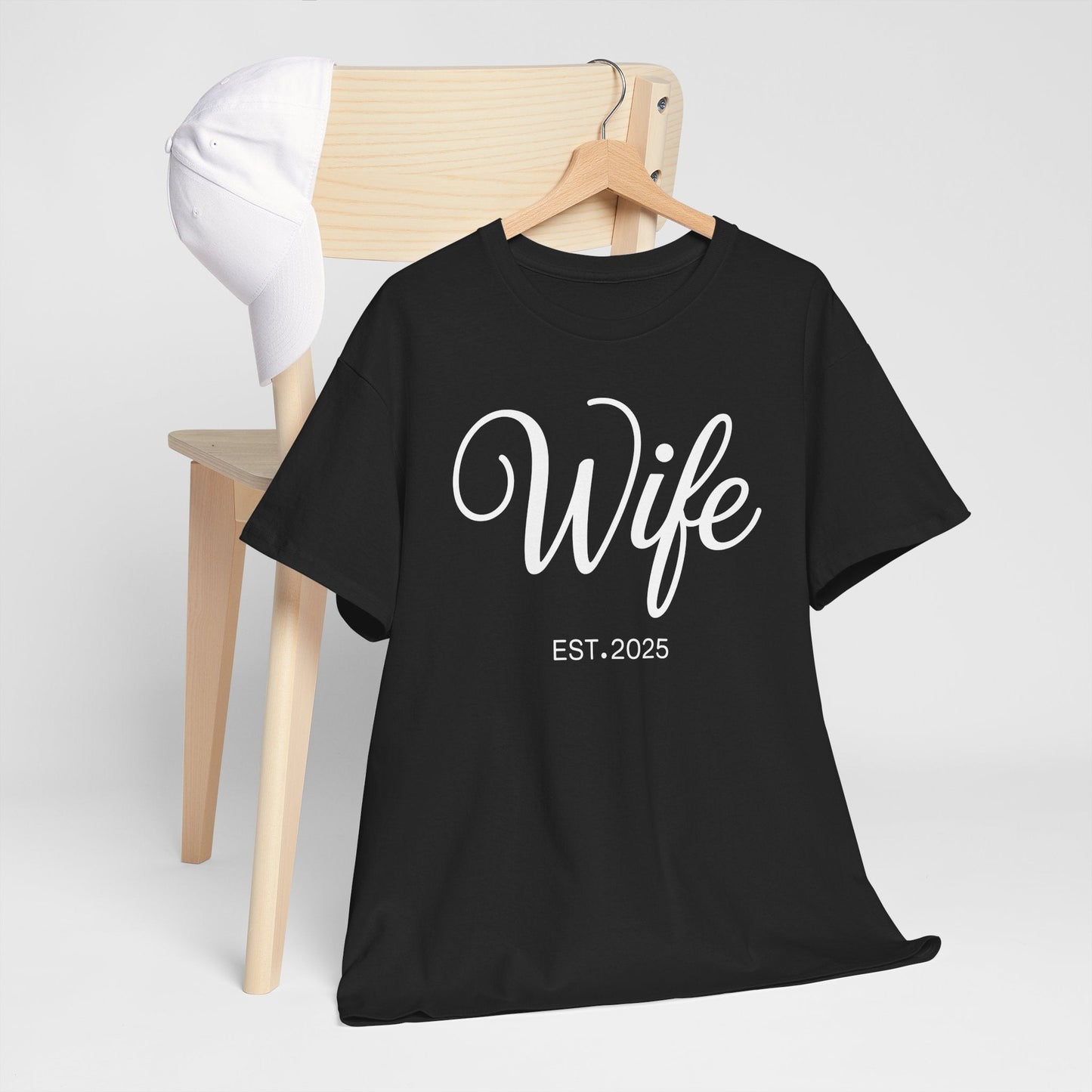 Wife Est 2025 Just Married Honeymoon Wedding Couples T-Shirt
