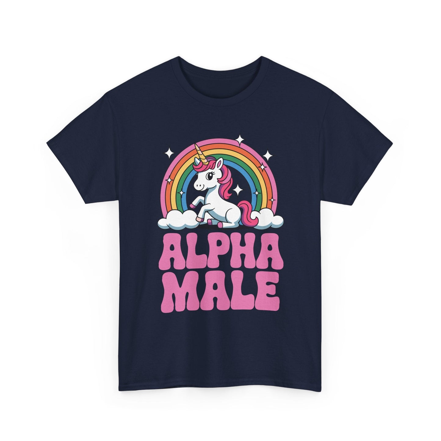 Funny Alpha Male Unicorn Sarcastic Ironic Weird Y2K Humor T-Shirt