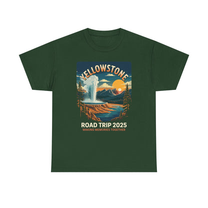 Yellowstone Family Road Trip 2025 National Park Outdoor T-Shirt