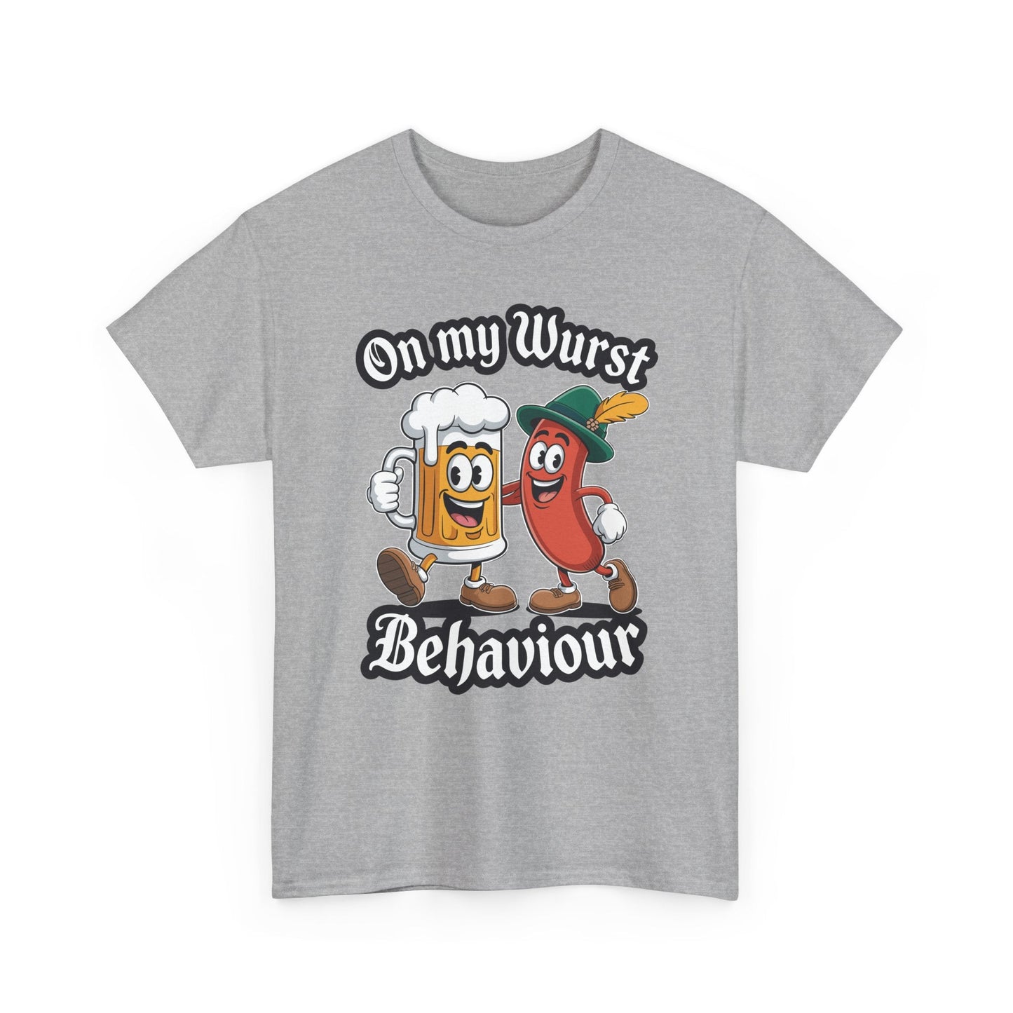 Oktoberfest On My Wurst Behaviour German Beer Sausage Adults T-Shirt