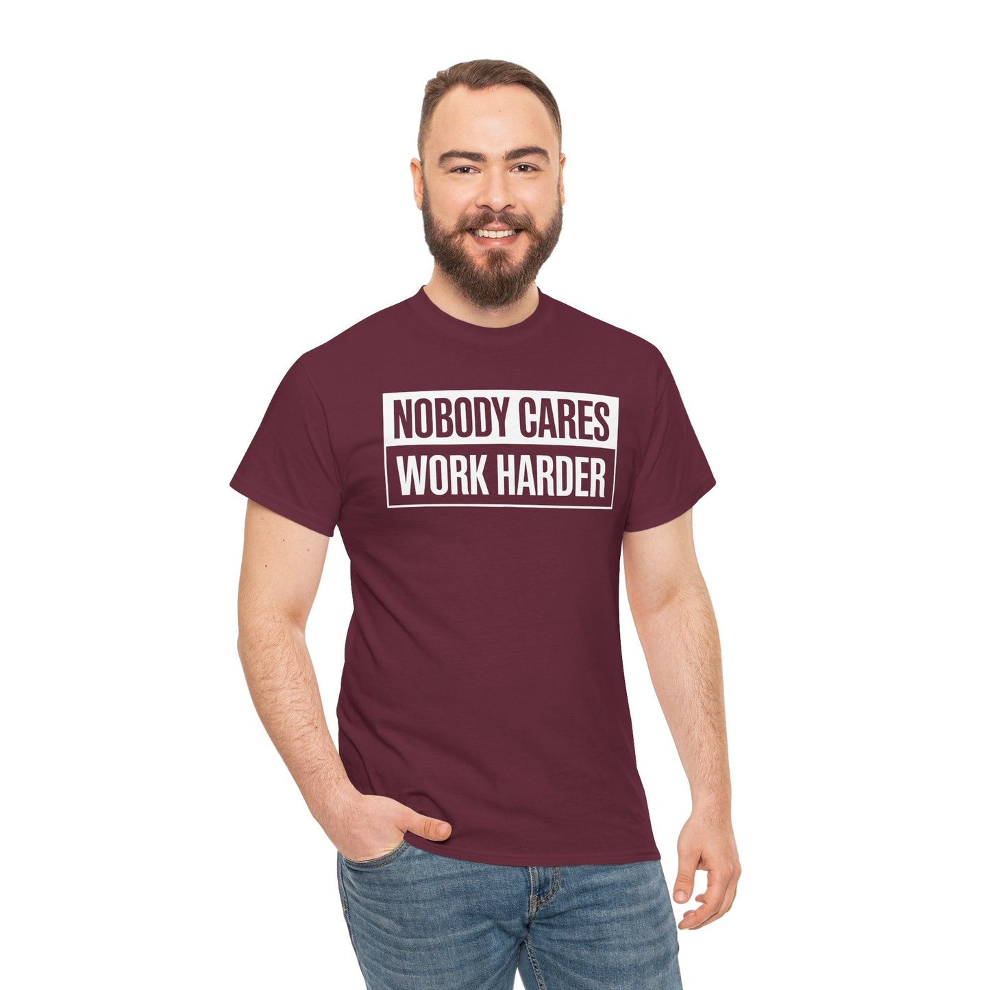 Nobody Cares Work Harder Fitness Workout Gym Gift T-Shirt