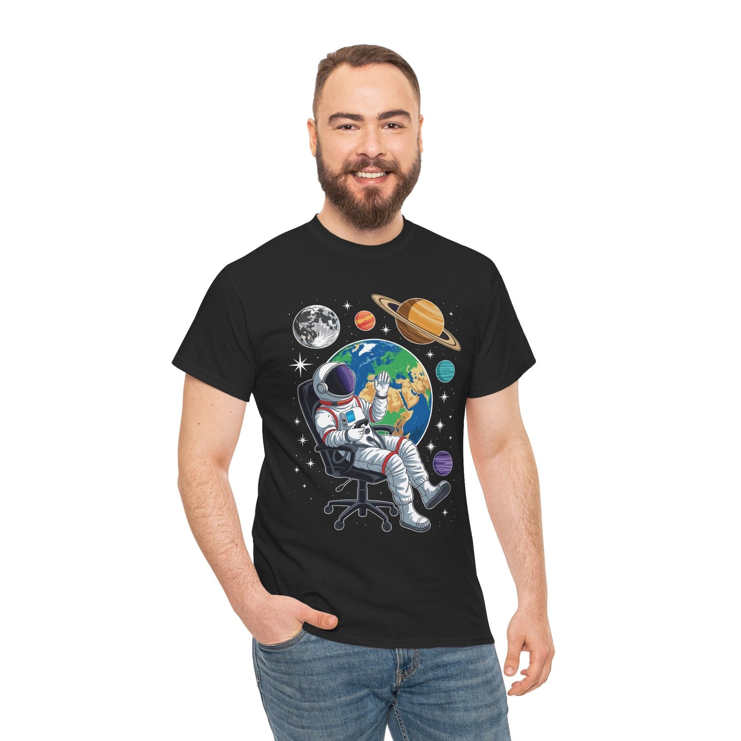 Astronaut Gamer Space Gaming System Planets T-Shirt
