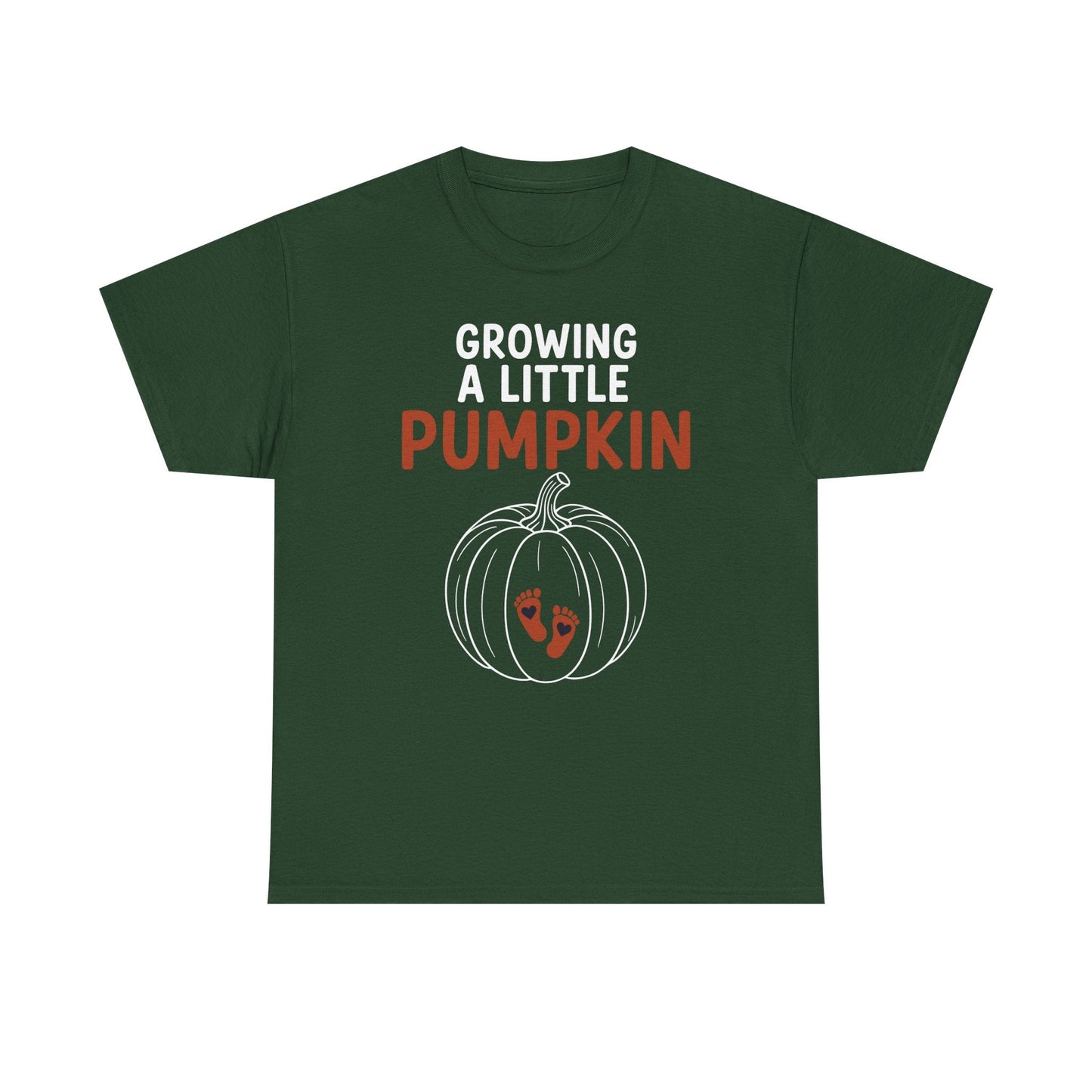 Growing A Little Pumpkin Fall Thanksgiving Baby Bump Wife T-Shirt