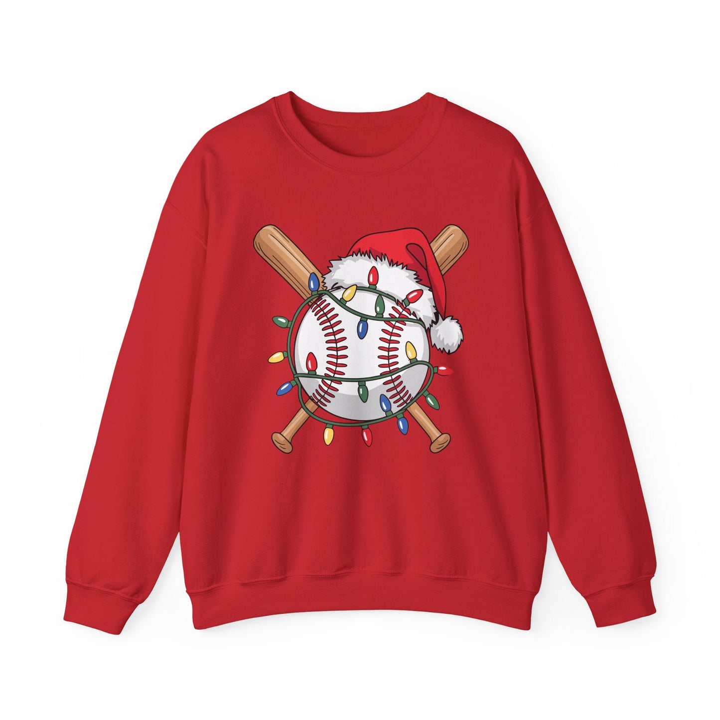 Santa Sports Design For Men Boys Christmas Baseball Player Sweatshirt