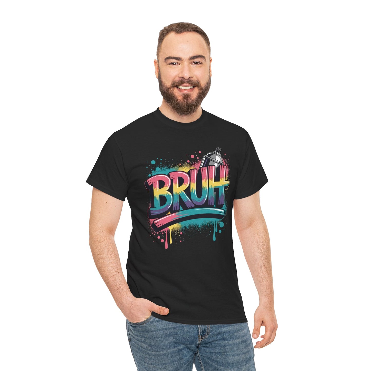 Bruh Graffiti Funny Saying Street Art Meme Men Boys T-Shirt