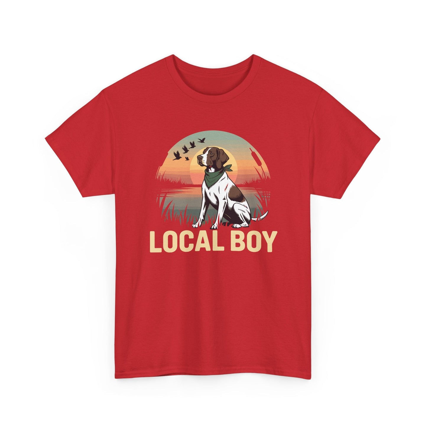 Local Boy Hunting Dog Vintage Sunset Hunting Season T-Shirt