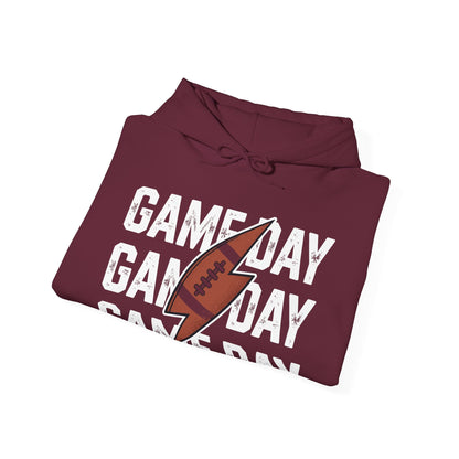 Vintage Game Day Football Lightning Bolt Funny Team Sport Hoodie
