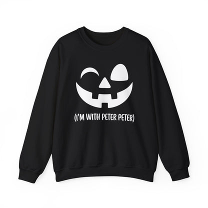 Im With Peter Couple Halloween Adult Eater Pumpkin Sweatshirt